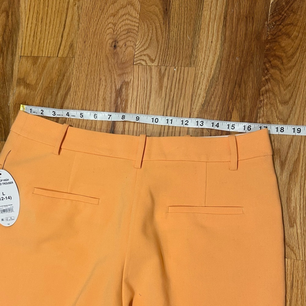 Scoop NYC Vibrant Orange Boot Cut Dress Pants with High-Waisted Design - Picture 9 of 10
